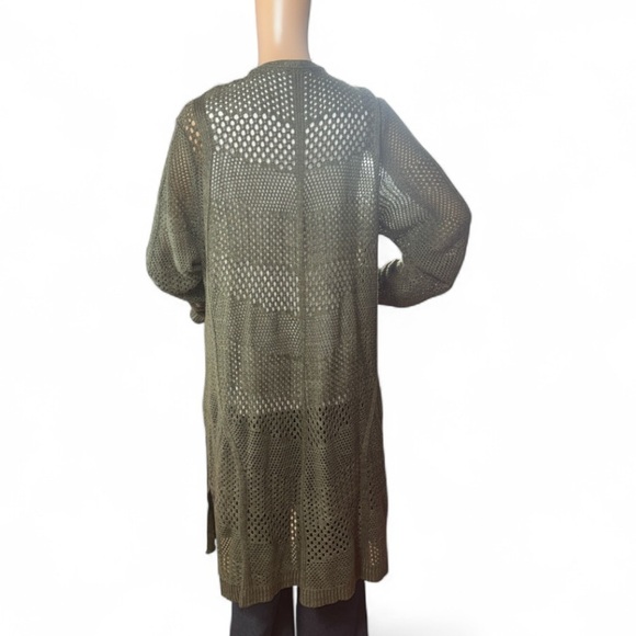 EST.1946 (Cato) Olive Green Women's Long Knit Cardigan size 22/24 - Picture 3 of 6